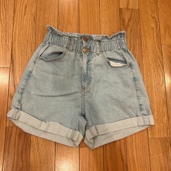 Garage Paperbag Denim shorts - Picture 3 of 5